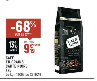 Spar Carte noire café en grains offre