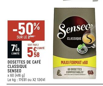Senseo dosettes de café classique