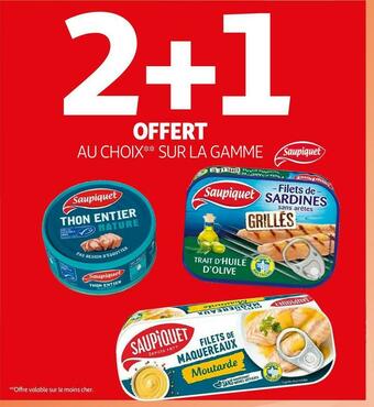 Auchan Saupiquet bon plan sur la gamme de la marque saupiquet offre