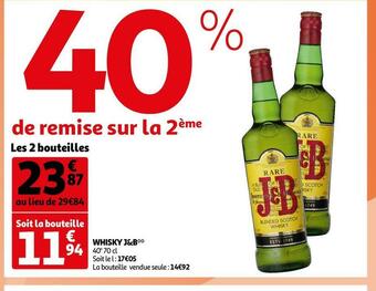 Auchan J&b whisky offre
