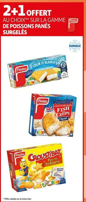 Findus bon plan sur la gamme de poissons panés surgelés de la marque findus