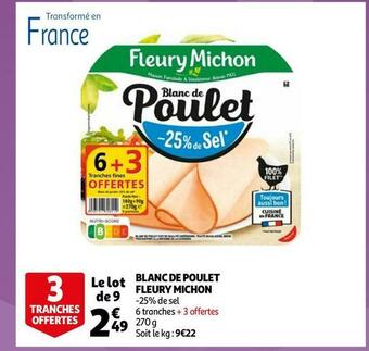 Fleury michon blanc de poulet