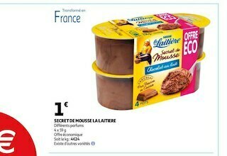 Auchan La laitiere secret de mousse offre