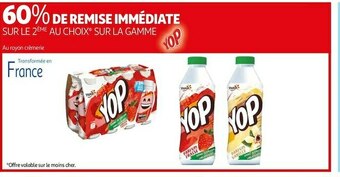 Auchan Yop bon plan sur la gamme yop offre