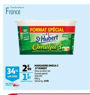 Auchan St hubert margarine omega 3 offre