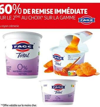 Auchan Fage bon plan sur la gamme fage offre