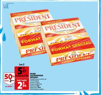 Auchan Président beurre gastronomique offre
