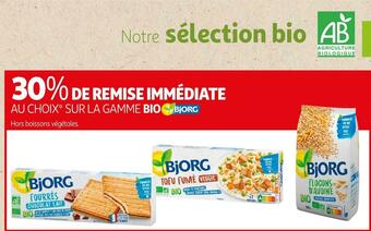 Auchan Bjorg bon plan sur la gamme bio de la marque bjorg offre
