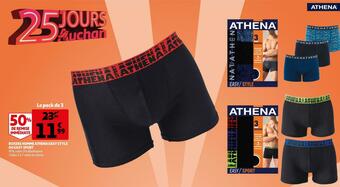 Auchan Boxers homme athena easy style ou easy sport offre