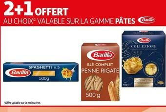 Auchan Barilla bon plan sur la gamme pâtes barilla offre