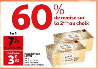Lanvin l'escargot lait