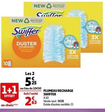 Auchan Swiffer plumeau recharge offre