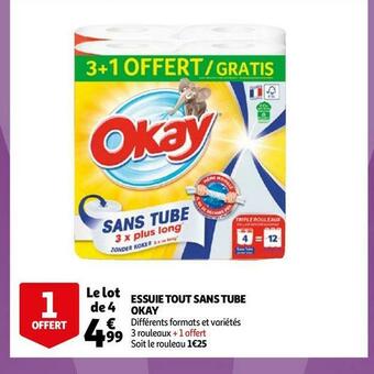 Auchan Okay essuie tout sans tube offre