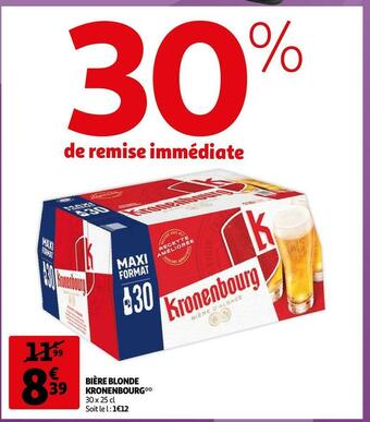 Auchan Kronenbourg bière blonde offre