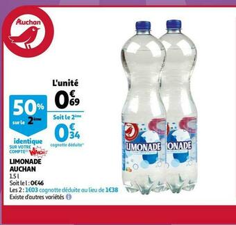 Auchan Auchan limonade offre