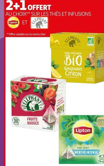 Auchan Elephant / lipton bon plan sur les thés et infusions lipton et elephant offre