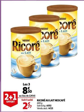 Auchan Nescafé ricoré au lait offre