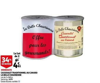 Auchan La belle chaurienne cassoulet traditionnel au canard offre
