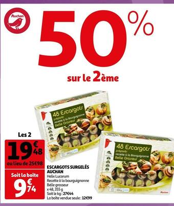 Auchan escargots surgelés