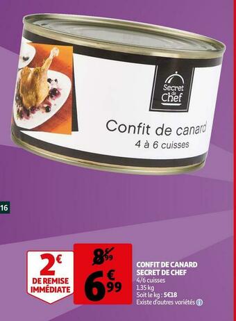 Secret de chef confit de canard
