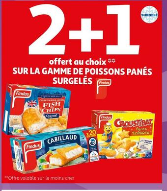 Auchan Findus bon plan sur la gamme de poissons panés surgelés findus offre