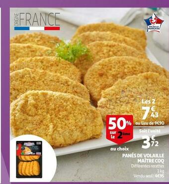 Auchan Maître coq panés de volaille offre