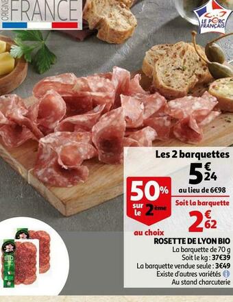 Auchan Rosette de lyon bio offre