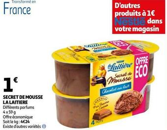 Auchan La laitière secret de mousse offre