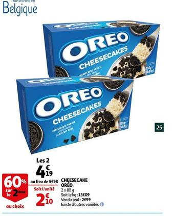 Auchan Oréo cheesecake offre