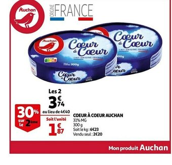 Auchan Auchan coeur à coeur offre