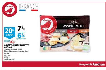 Auchan Auchan assortiment de raclette offre