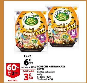 Auchan Lutti bonbons mini panicfizz offre