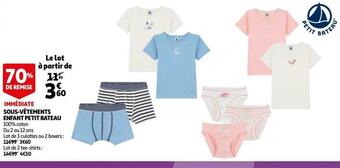 Auchan Petit bateau sous-vêtements enfant offre