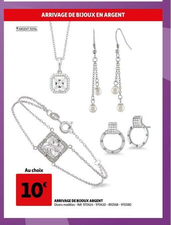 Auchan Arrivage de bijoux argent offre