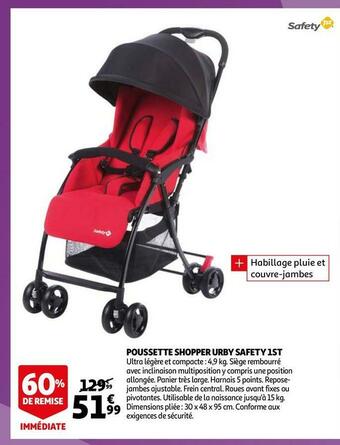 Auchan Poussette shopper urby safety 1st offre