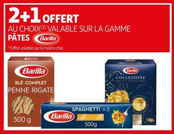 Auchan Barilla bon plan au choix sur la gamme pâtes de la marque barilla offre
