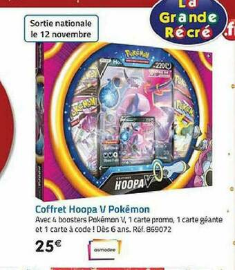 La Grande Récré Coffret Hoopa V Pokémon offre
