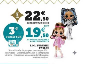 Super U L.o.l. Surprise Tweens offre