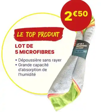 Carter-Cash LOT DE 5 MICROFIBRES offre
