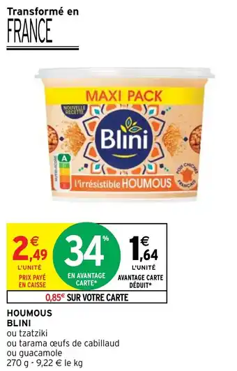 Intermarché Express HOUMOUS BLINI offre