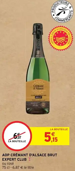 Intermarché Express AOP CRÉMANT D'ALSACE BRUT EXPERT CLUB offre