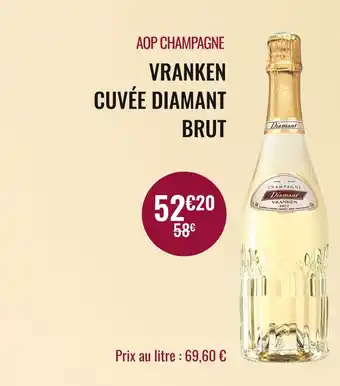 Nicolas VRANKEN AOP CHAMPAGNE CUVÉE DIAMANT BRUT offre