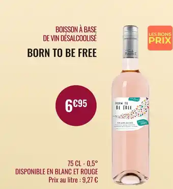 Nicolas BORN TO BE FREE BOISSON À BASE DE VIN DÉSALCOOLISÉ offre