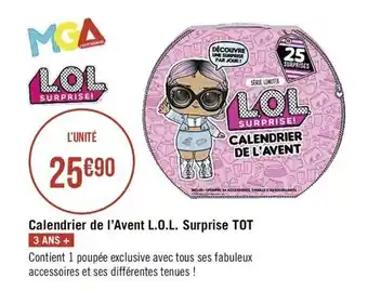 Casino Supermarchés Calendrier de l'avent L.O.L. surprise TOT offre