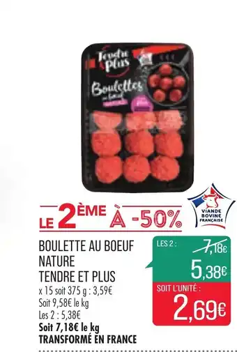 Match Boulette au boeuf nature tendre et plus offre
