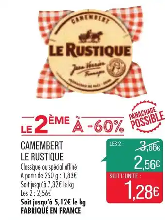 Match Camembert le rustique offre