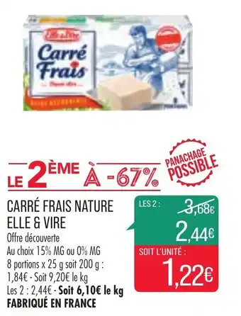 Match Carré frais nature elle & vire offre