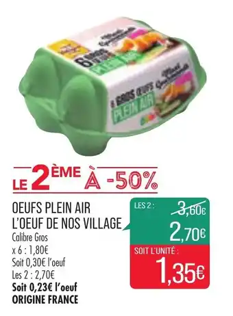 Match Oeufs plein air l'oeuf de nos village offre