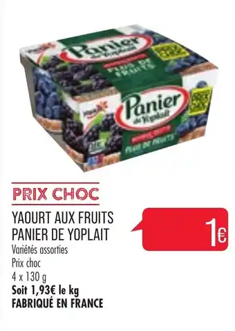 Match Yaourt aux fruits panier de yoplait offre