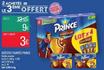 Goûters fourrés prince